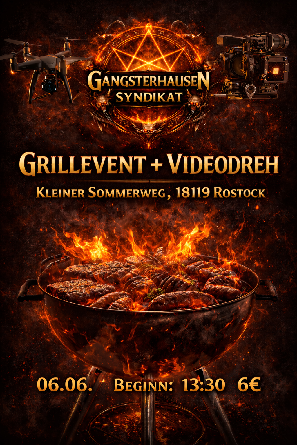 Grillevent + Videodreh – 06.06. in Rostock